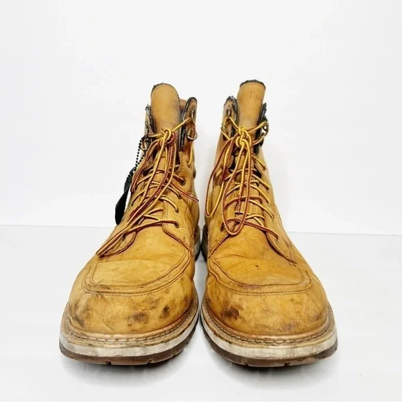 Timberland Britton Hill Moc Toe Boot Nubuck Leather Tan Size 13 Men’s - Picture 6 of 6